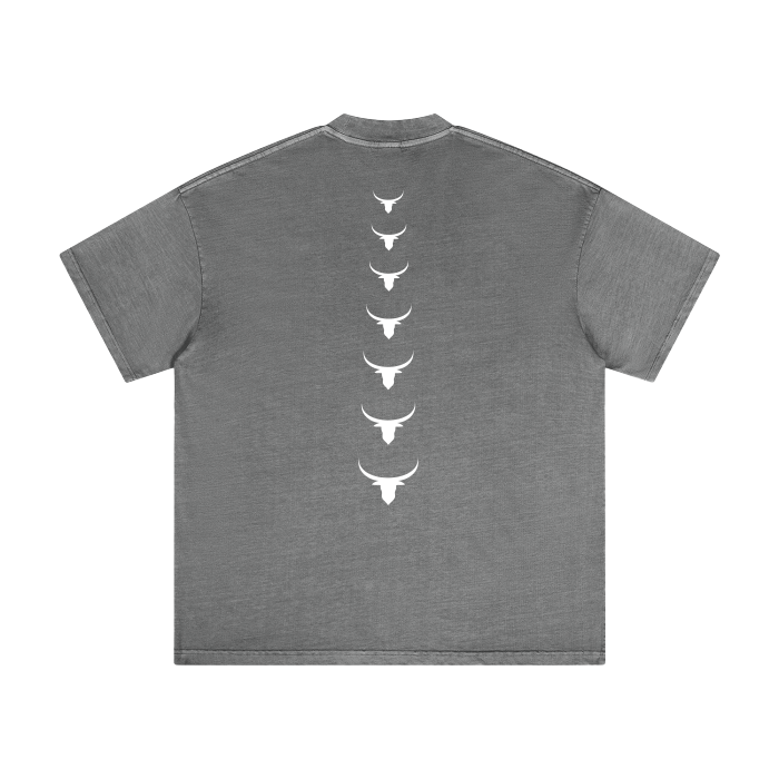 "SPINE" Snow Washed Tee