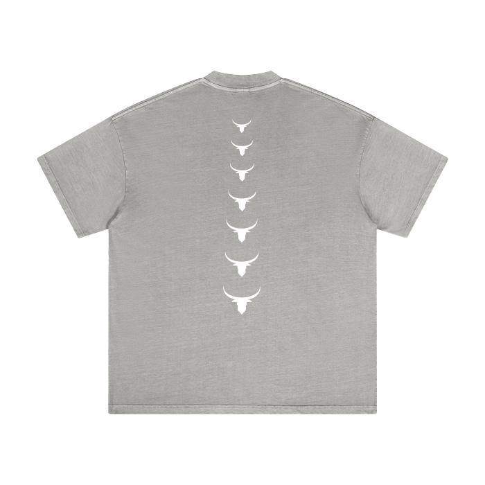 "SPINE" Snow Washed Tee