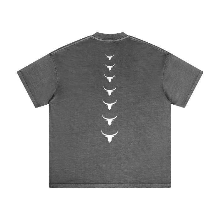 "SPINE" Snow Washed Tee