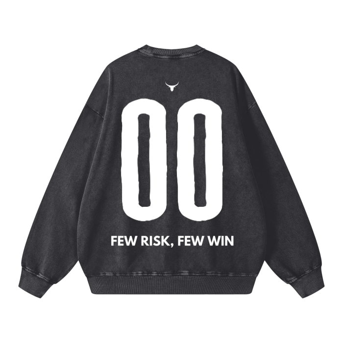 "GRIT" Acid Wash Oversize Sweatshirt