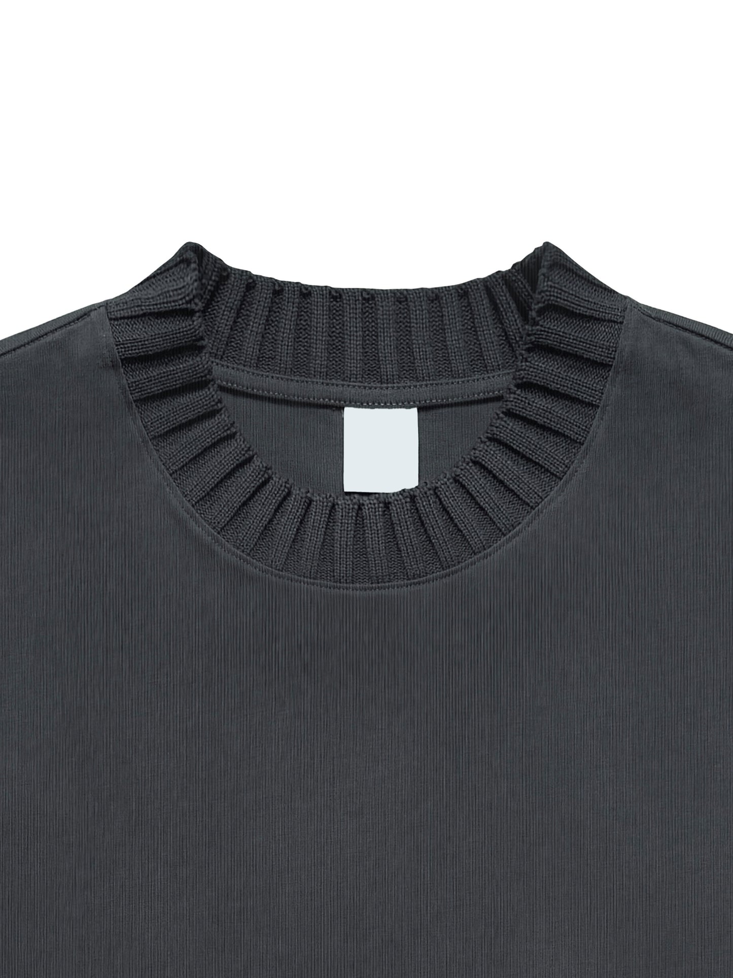"CHOSEN" Heavyweight Tee with Knitted Collar